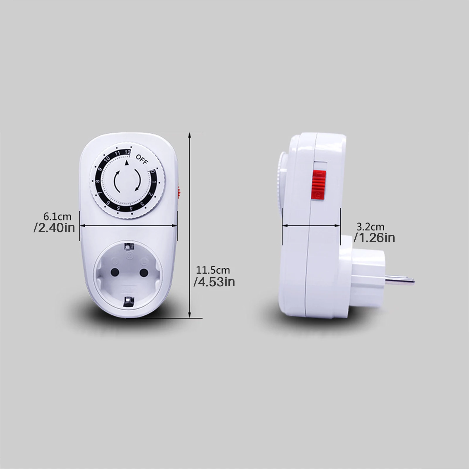 12 Hours Timing Test Sample Socket Timer Knob Type Countdown Switch Anti-interference | Дом и сад