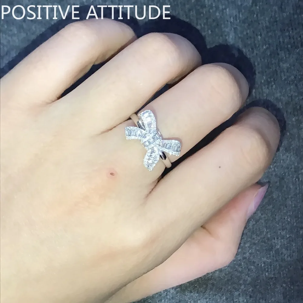 Новинка 2021 технология модное блестящее женское кольцо с бантом свадебное для