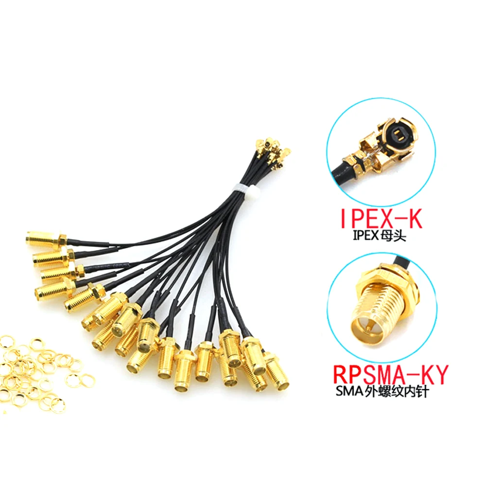 5 шт. кабель разъема SMA гнездо для uFL/u.FL/IPX/IPEX UFL Female RG1.13 антенна RF в сборе RP-SMA-K |