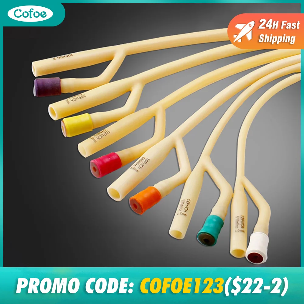 Cofoe 10 шт. одноразовый мочевой катетер медицинская стерилизация двухсторонний