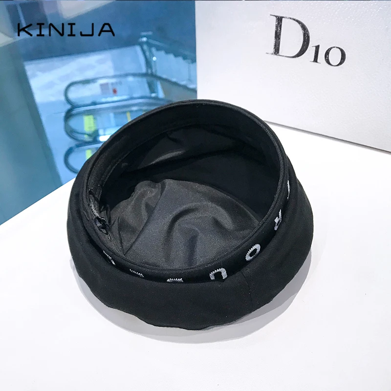 Осенняя Женская кепка в стиле Харадзюку с вышитым буквенным принтом Ретро стиль