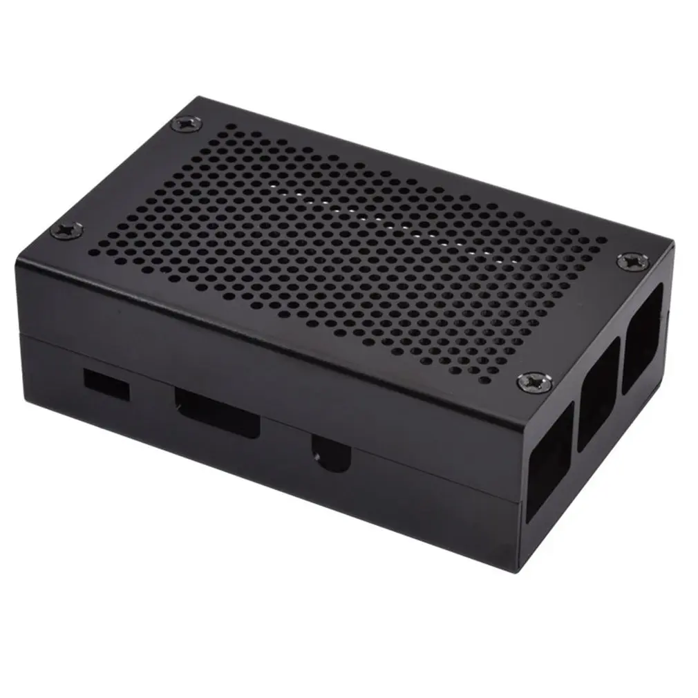 Для Raspberry Pi 3 Model B + Алюминиевый Чехол черный чехол металлический корпус для RPI