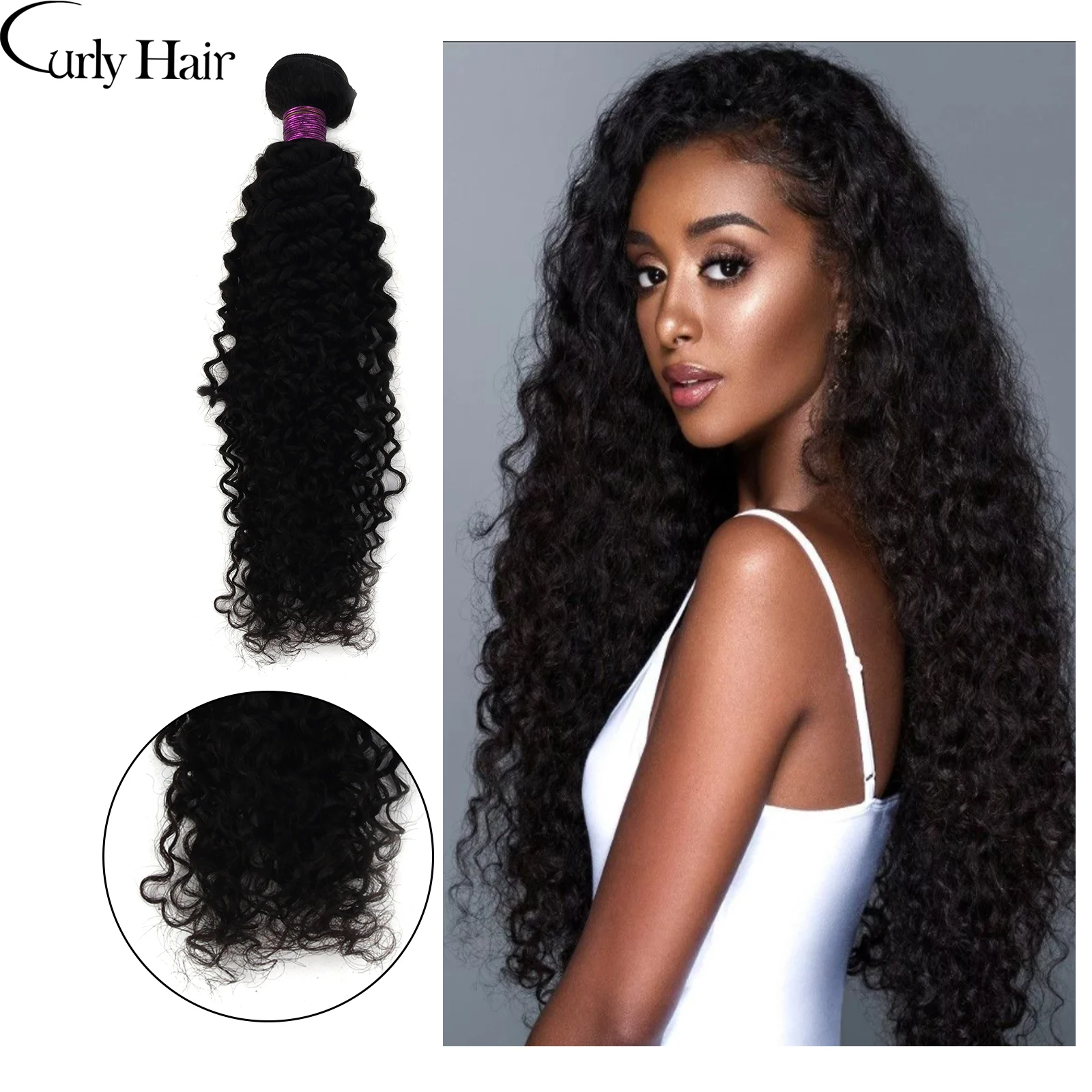 

Curly Hair Curly Weave 26 28 30 32 34 36 38 40 Long Inch Hair Virgin Hair Natural Color 100% Human Hair Unprocessed Weaving Hair