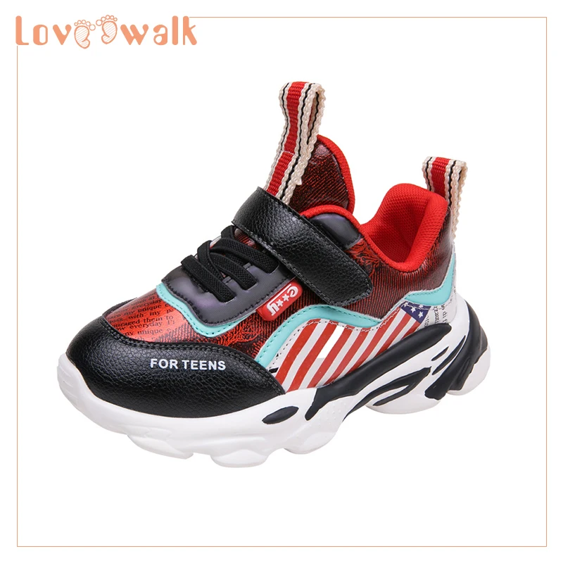 Kids Shoes Boys Leather Running Sneakers Designer Shoe Laces Elastic Youth Basketball Sport Teenage Girls | Детская одежда и обувь