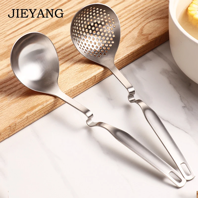 Прочная портативная большая ложка может висеть из нержавеющей стали