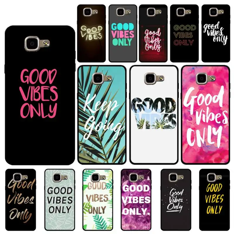 Мягкий силиконовый чехол для телефона Babaite Good Vibes Only из ТПУ Samsung S6 S7 Edge S8 S9 Plus A40 50 70 A7