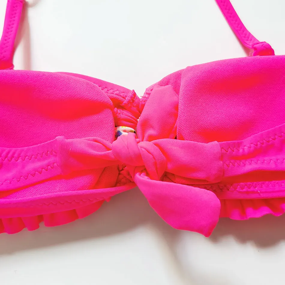 От 3 до 16 лет с оборкой для девочек Купальник детей Детские комплекты из двух