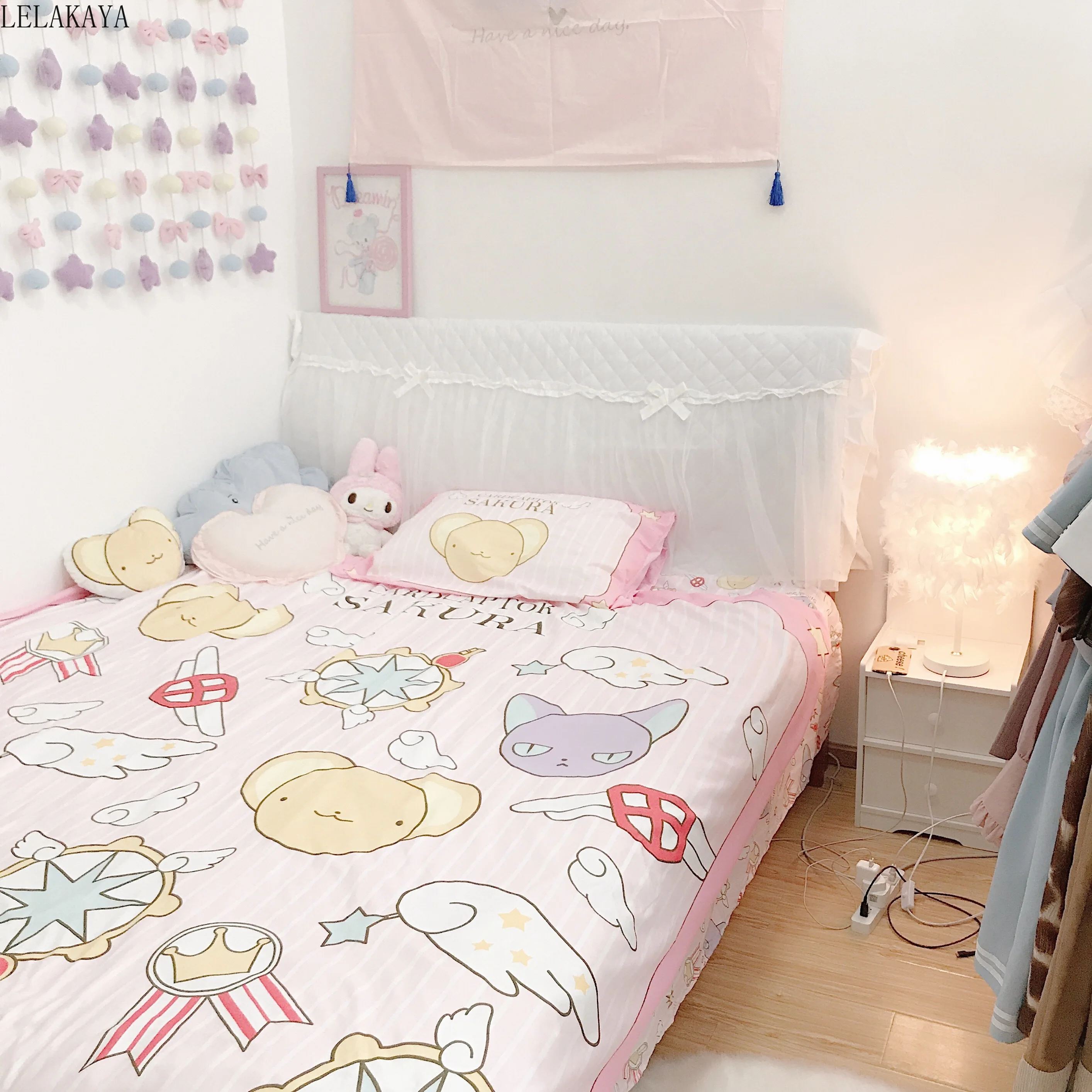 Cardcaptor Sakura Kero хлопковые плюшевые детские милые Мультяшные простыни, пододеяльник, наволочка, украшение для спальни, игрушка