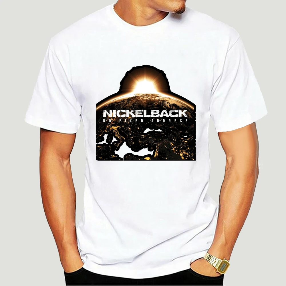 

Men T Shirt Fashion Nickelback No Fixed Address Black Cool T Shirt Novelty Tshirt