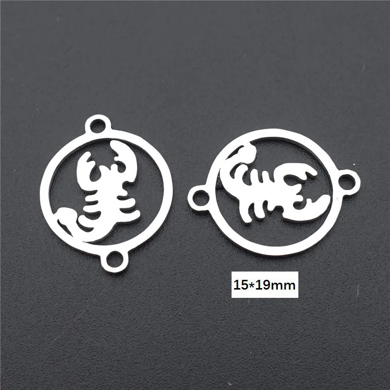 50 шт. 2 петли Нержавеющая сталь Разъем Шарм кота совы морской конек Дельфин