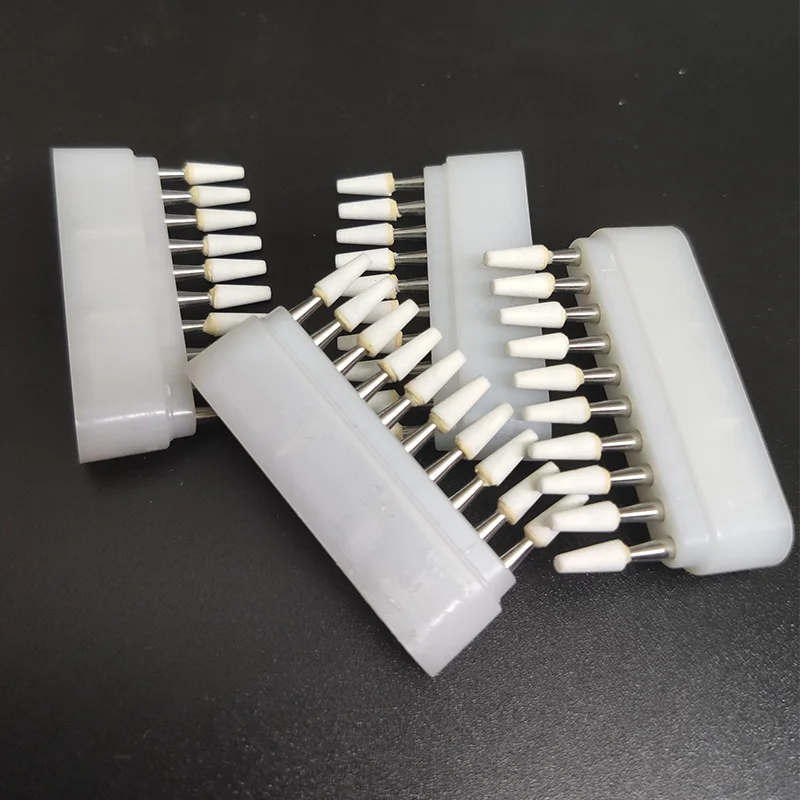 100 шт./лот Абразивы Из белого камня для отделки композитов полировальные