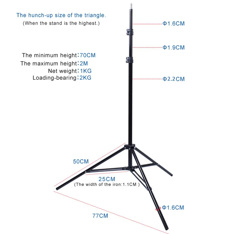 Светодиодсветильник панель для фотосъемки студийная лампа со штативом и