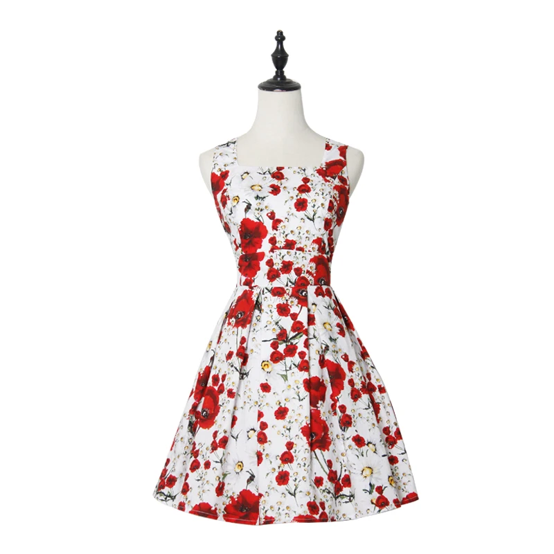 Customize Made Women Summer Fashion Casual Plus Size 3XS-10XL Sleeveless Dresses Woman Floral Printing Short A Line Mini Dress