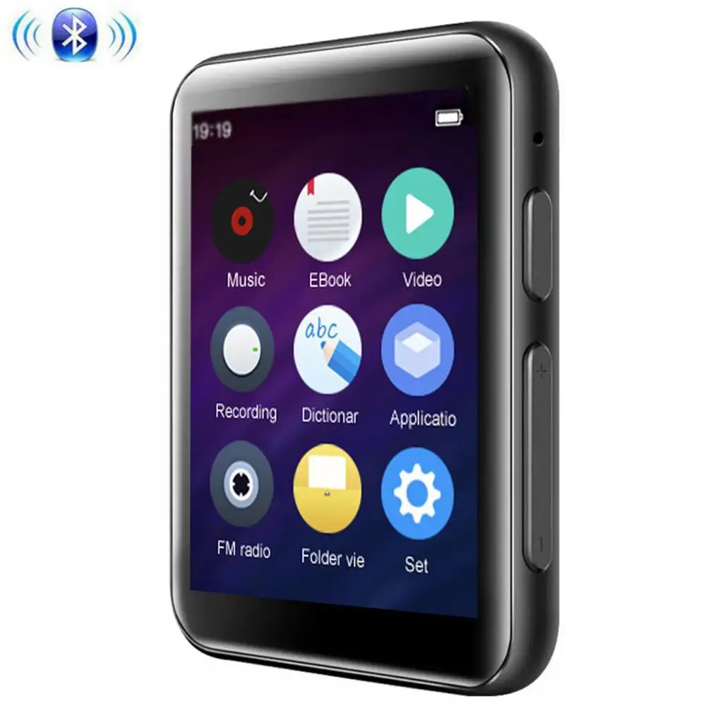 BJ-X5-Black MP3-плеер Bluetooth 5,0 с 2,5 дюймовым сенсорным экраном 16 Гб HiFi встроенный динамик музыкальный плеер с поддержкой fm-радио sd-карта 128 ГБ - Color: BJ-X5-Black