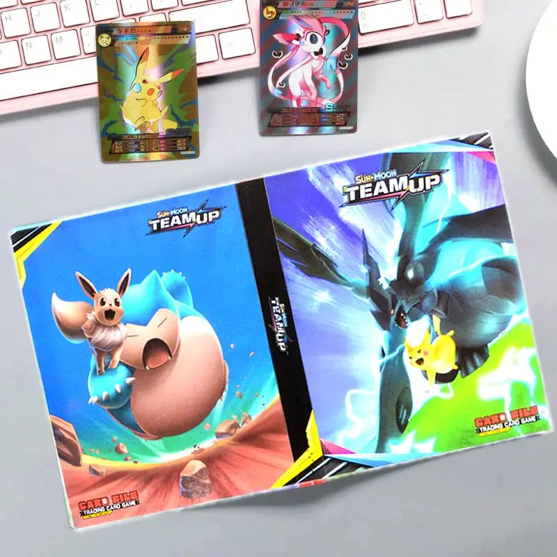 

240pcs Pokemon Cards Album Book Cartoon Anime Game Card EX GX Collectors Capacity Binder Folder Loaded List Holder Toys For Kids
