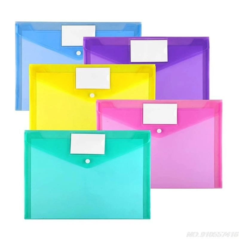 

Plastic Envelopes Poly Envelopes, 10 Pack Clear Document Folders US Letter A4 Size File Envelopes with Label Pocket D08 20