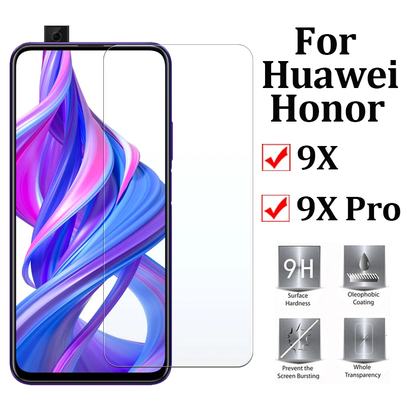 Закаленное стекло 9H для huawei honor 9x pro защитная пленка экрана 9xpro стеклянная