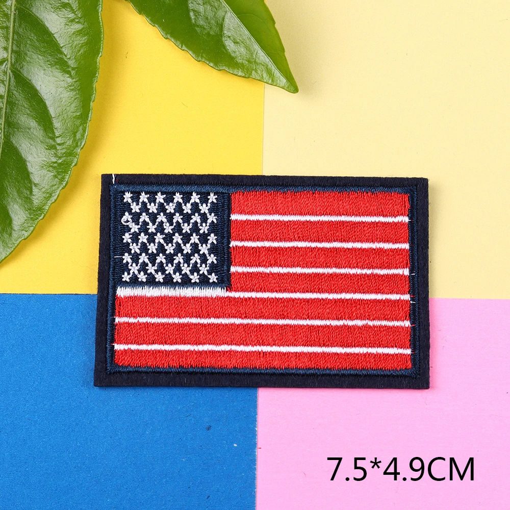3D вышивальный знак мира Национальные флаги эмблема полосатая нашивка броня