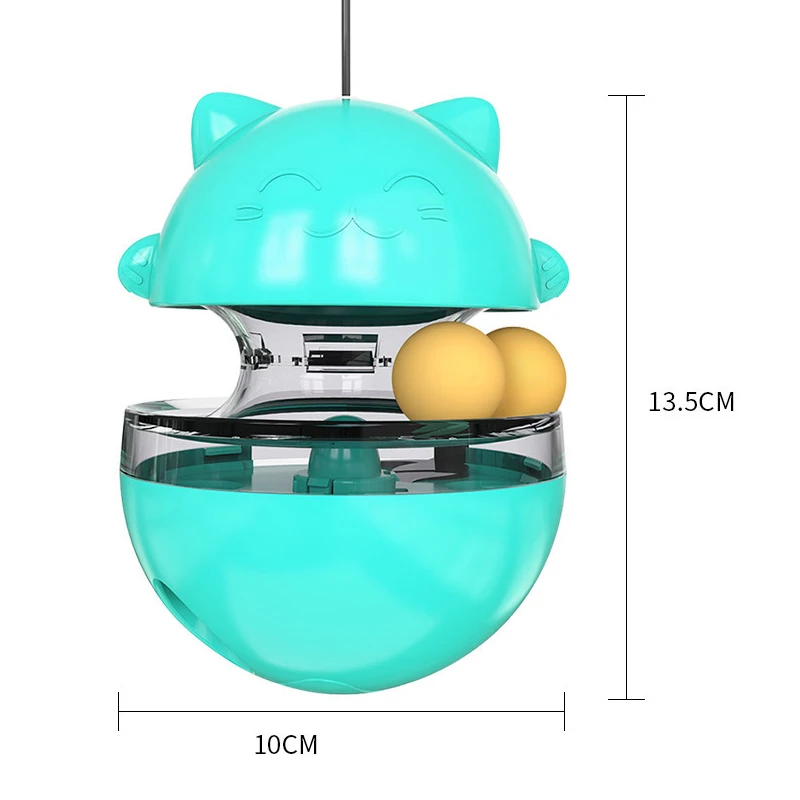 

Cartoon Toy Interactive Cat Food Treat Ball Bowl Flexible Convenient Pet Treat Dispenser Fun Pet Shaking Leakage Food Container