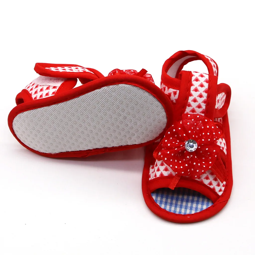 

Newborn Baby Girls Applique Prewalker Soft Sole Sandals Single Shoes Kids Summer Hook & Loop Sandals Shoes zapatos bebe nia