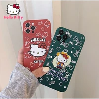hello kitty cartoon cute case for iphone 13 13pro 13promax 12 12pro max 11 pro x xs max xr 7 8 plus phone silicone case cover