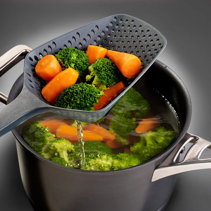 

Cooking Soup Filter Cooking Shovel Vegetable Strainer Nylon Spoon High temperature resistant pressure Colander Kitchen Tools