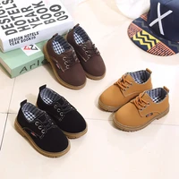 2021 childrens shoes autumn and winter new martin boots short yellow boots fashion warm hot student shoes for boys and girls