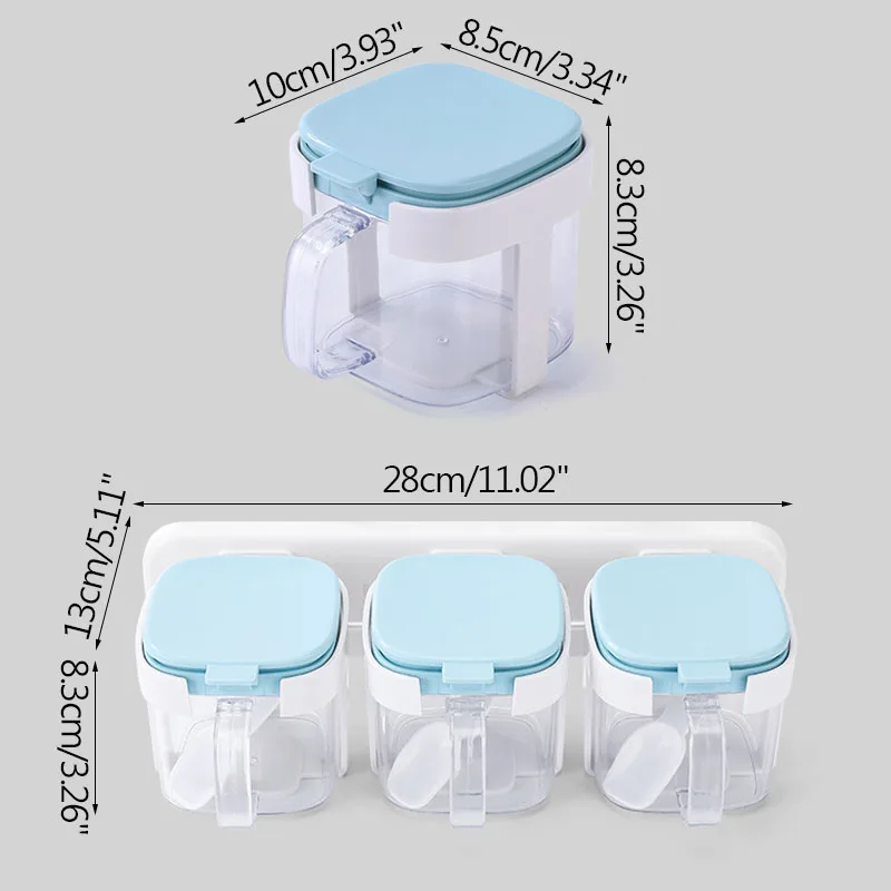 

Wall-Mounted Seasoning Box Kitchen Storage Container Home Supplies Multifunctional Plastic Storage Box Kitchen Items Organizer