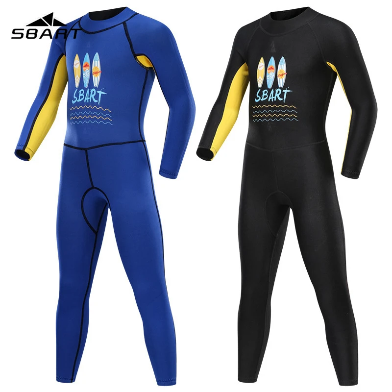 

SBART Children's sunscreen 2MM swimsuit long-sleeved snorkeling suit boys and girls jumpsuit wetsuit