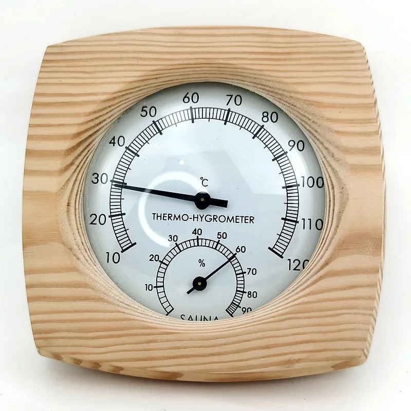Парогенератор аксессуары для сауны деревянный Термогигрометр термометр