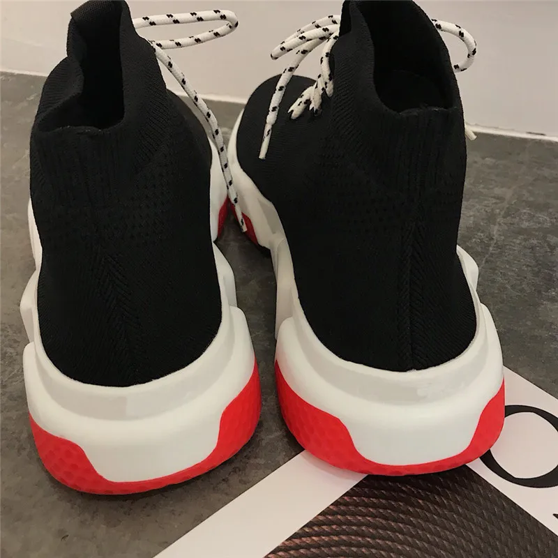 Эластичные мягкие замшевые кожаные низкие носки красного цвета со шнуровкой