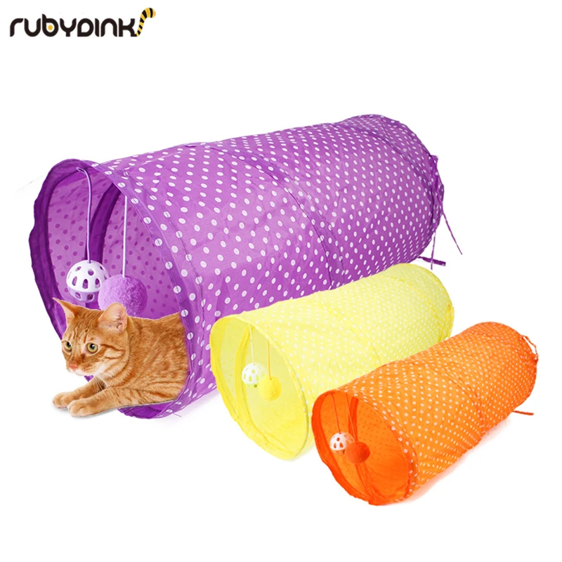 Складной домик с двумя отверстиями туннель для домашних животных игровой