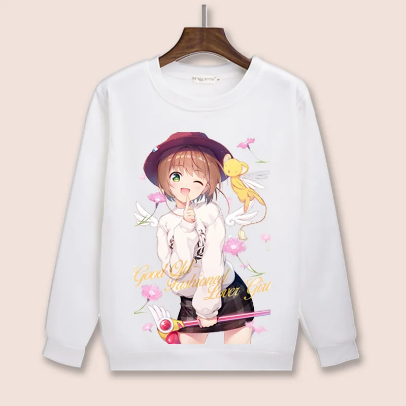 Высокое качество Q унисекс с рисунком из аниме Косплэй Card Captor SAKURA круглым вырезом