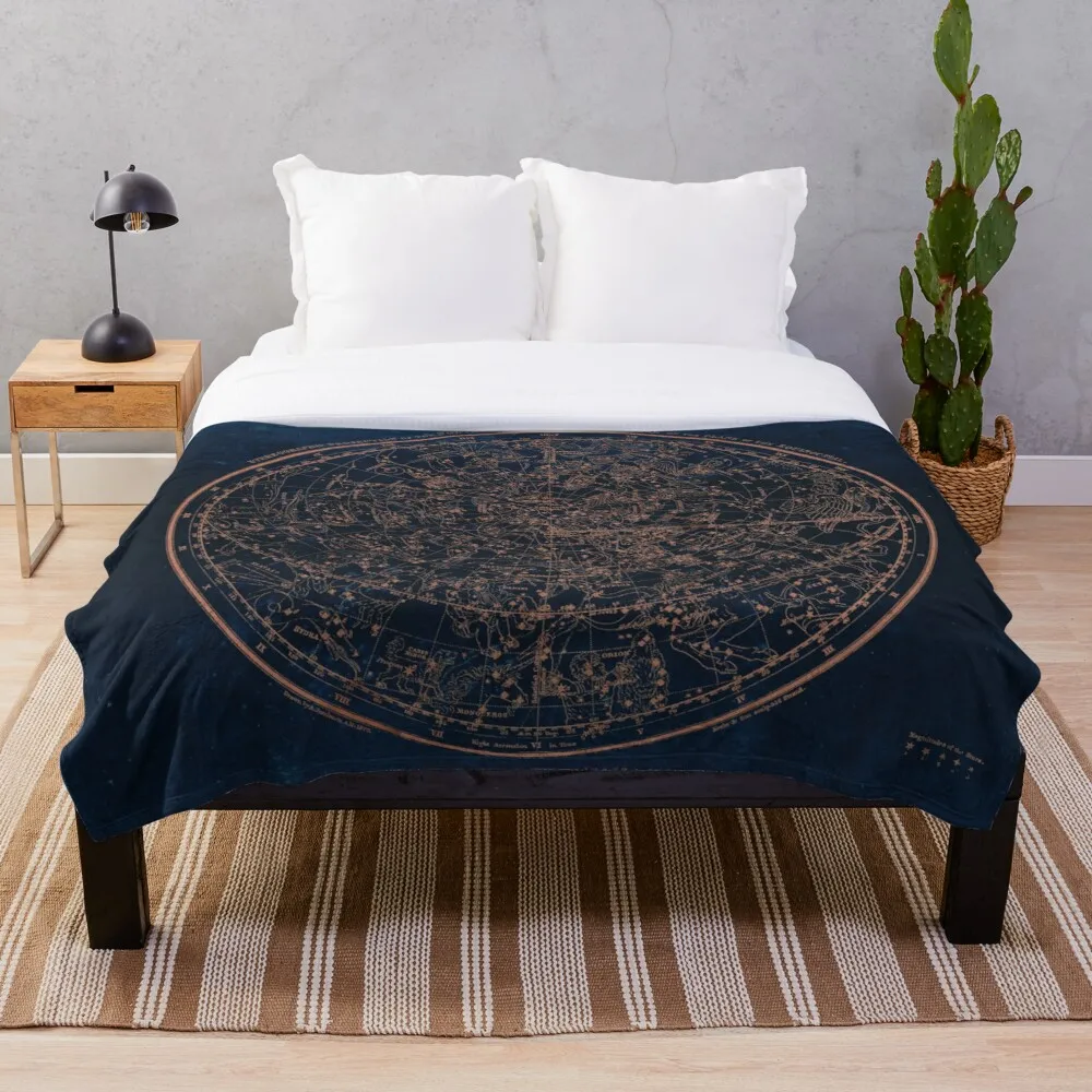 

Одеяло с созвездиями Северного полусфера, декоративное покрывало из шерпы с принтом на заказ, для дивана или кровати, подарок