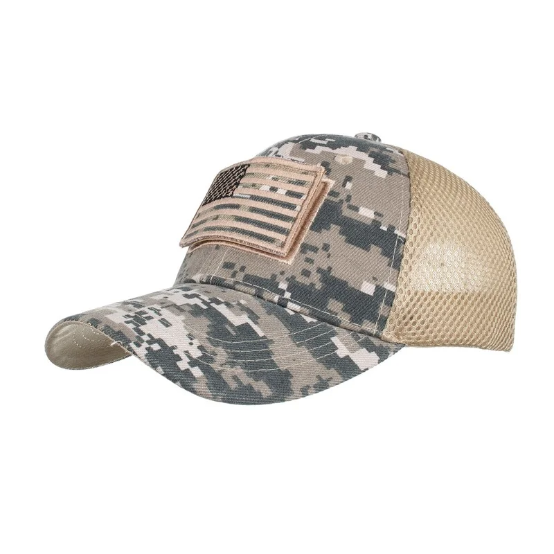 

High Quality USA Flag Camouflage Baseball Cap for Men Snapback Hat Army American Flag Baseball Cap Bone Trucker Gorras D1016