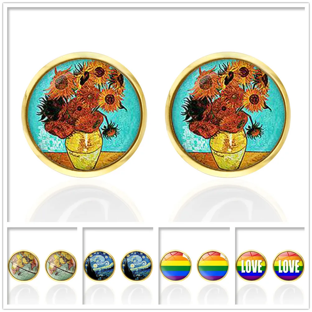 

Мужские модные золотые запонки карта слов Радуга буква цветок запонки для мужчин джентльменская рубашка Свадебные Запонки Подарки