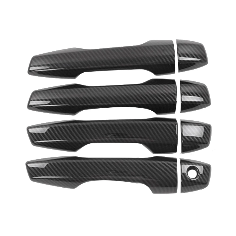 

Carbon Fiber Car Exterior Outside Door Handle Protector Cover Trim for Mitsubishi Xpander / Eclipse Cross 2018-2020