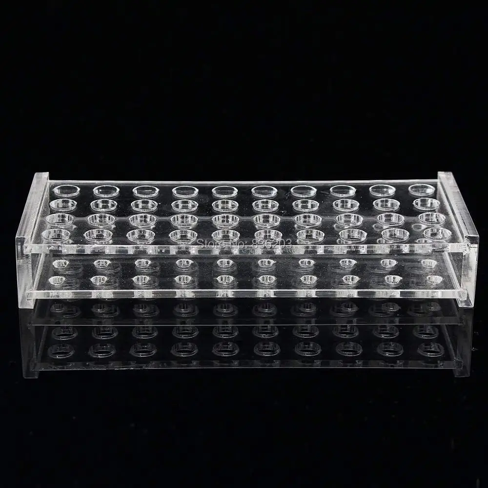 Стойка для пробирок пластиковая подставка 40 отверстий 8 мм | Канцтовары офиса и