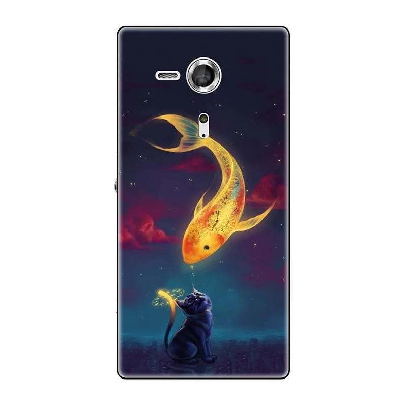 A086 Мягкие чехлы для sony Xperia SP M35 M35h M35C C5303 C5306 C5302 чехол с принтом(розы); волк милый чехол-крышка с узорами чехол для телефона чехол Fundas Para - Цвет: A086