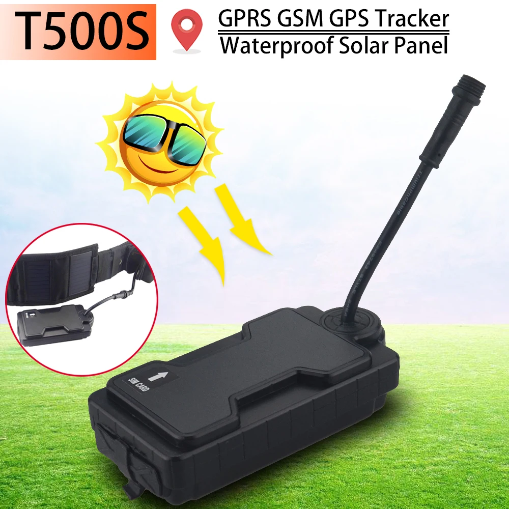 T500S солнечный GPS трекер воротник водонепроницаемый в реальном времени gps локатор
