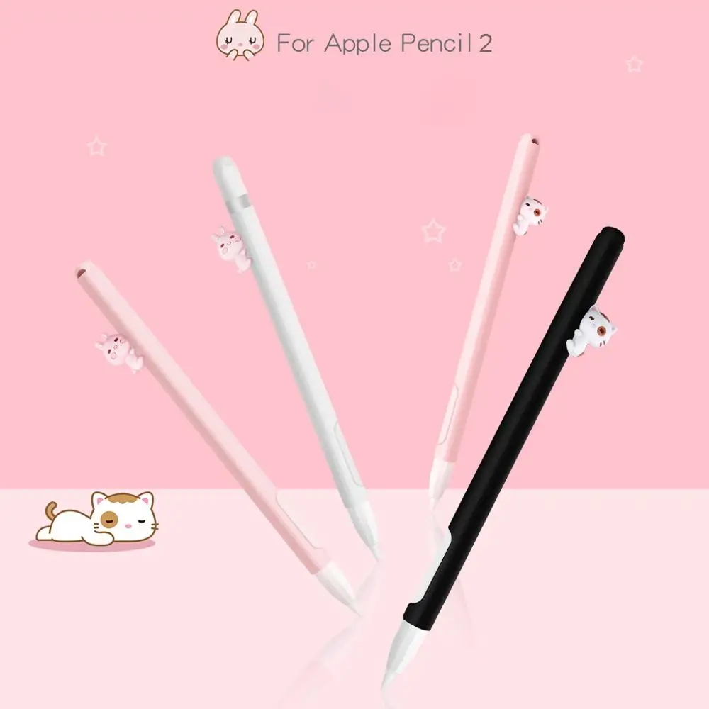 Силиконовый защитный чехол с милым котом для Apple Pencil 2 | Компьютеры и офис