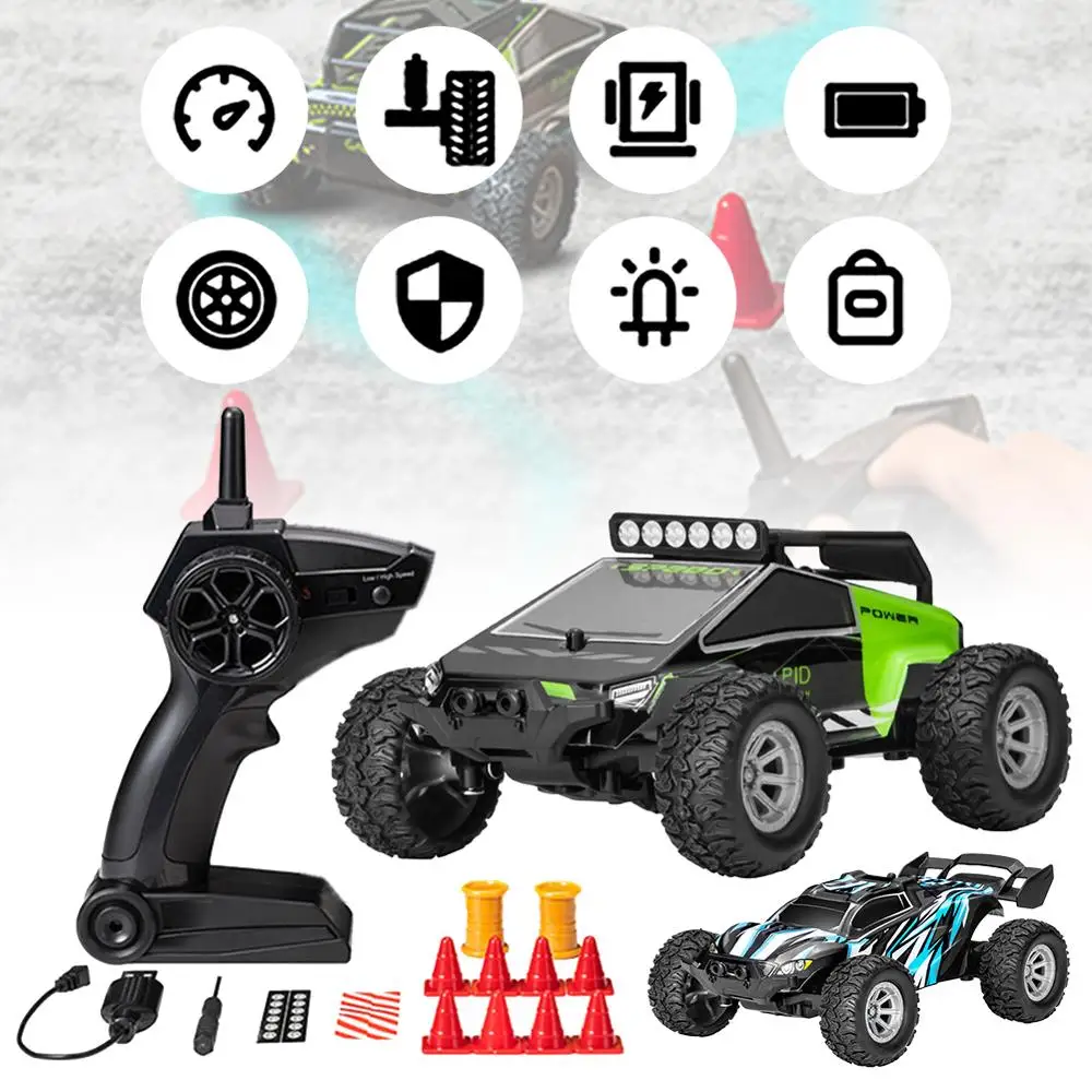 

More Funny! 1:32 2.4GHz RC Cars Remote Control Off-Road Vehicles 4CH Monster Truck 2 Speed Modes, 12+mph for Kids and Adults