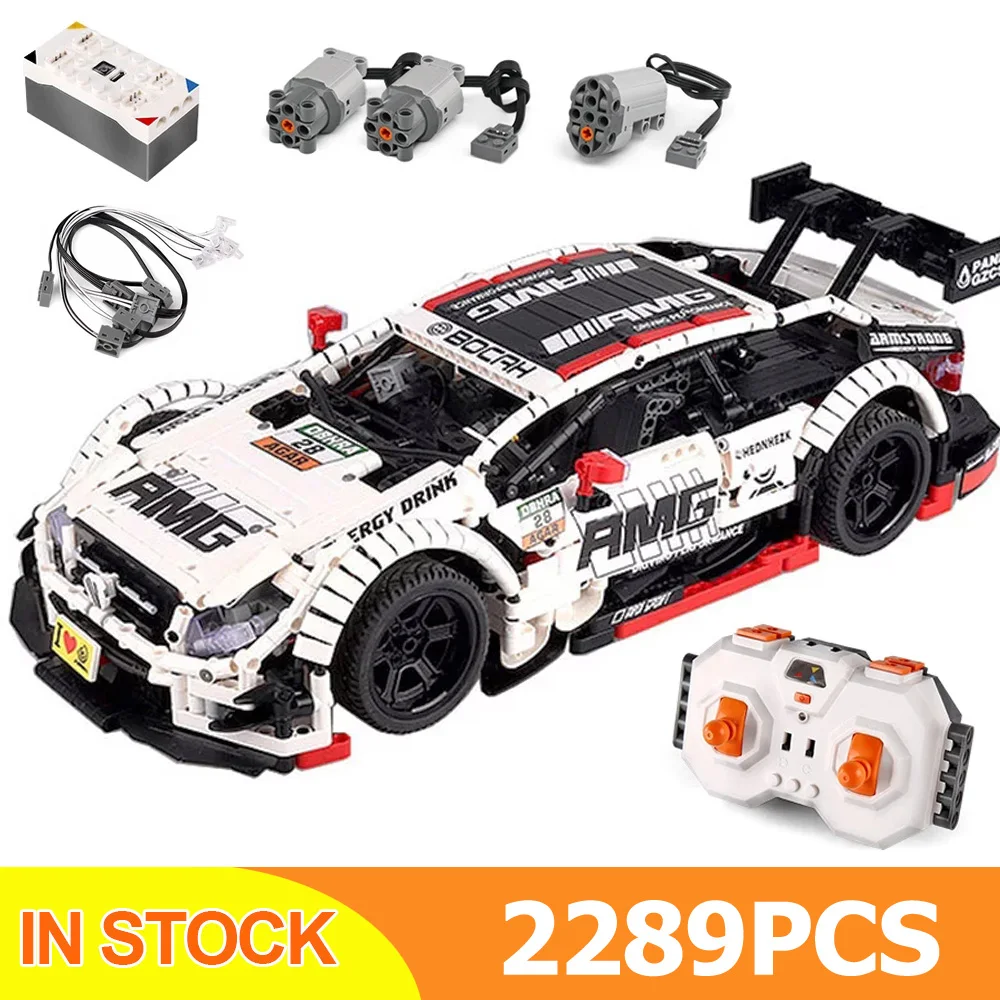 

23012 2289 шт. Moc Высокотехнологичный супер гоночный автомобиль AMG C63 MOC-6687 6688 строительные блоки