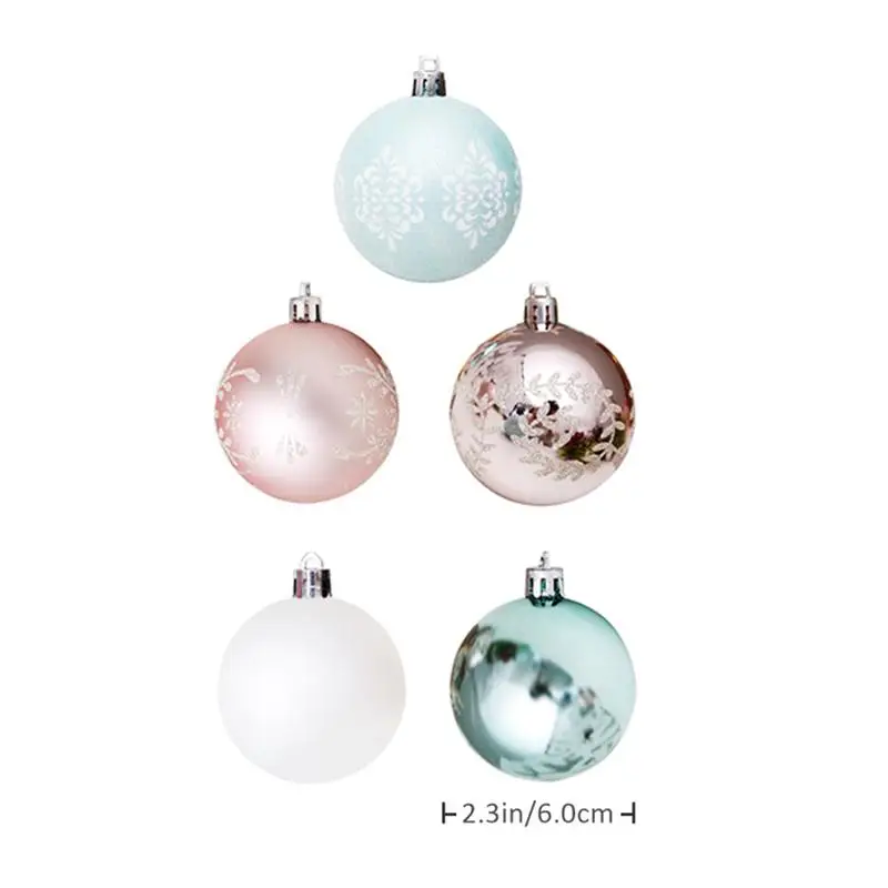 

30pcs Christmas Ball For Christmas Tree Hanging Decoration Colored Drawing Ball Hanging Pendant Ornament