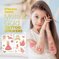 1 pcs cartoon princess bronzing flash tattoo temporary tattoo tattoo sticker girl cute tattoo child tattoo body fake taty