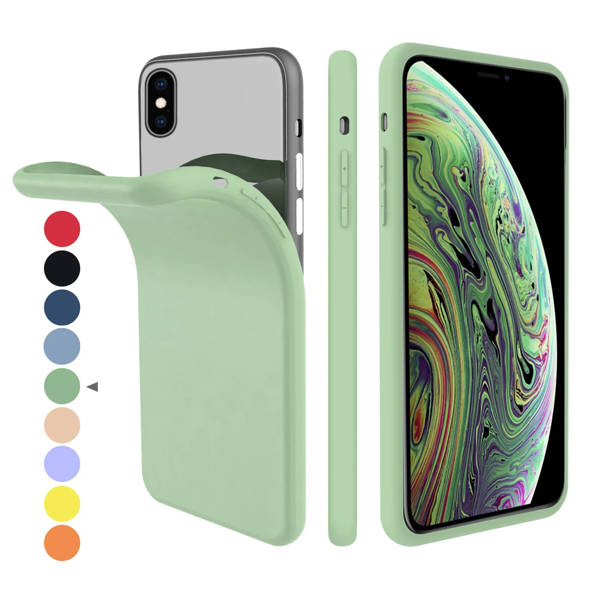 Для iPhone 11 Pro Max XS XR X 8 7 6s 6 Plus тонкий мягкий чехол из ТПУ для телефона встроенный