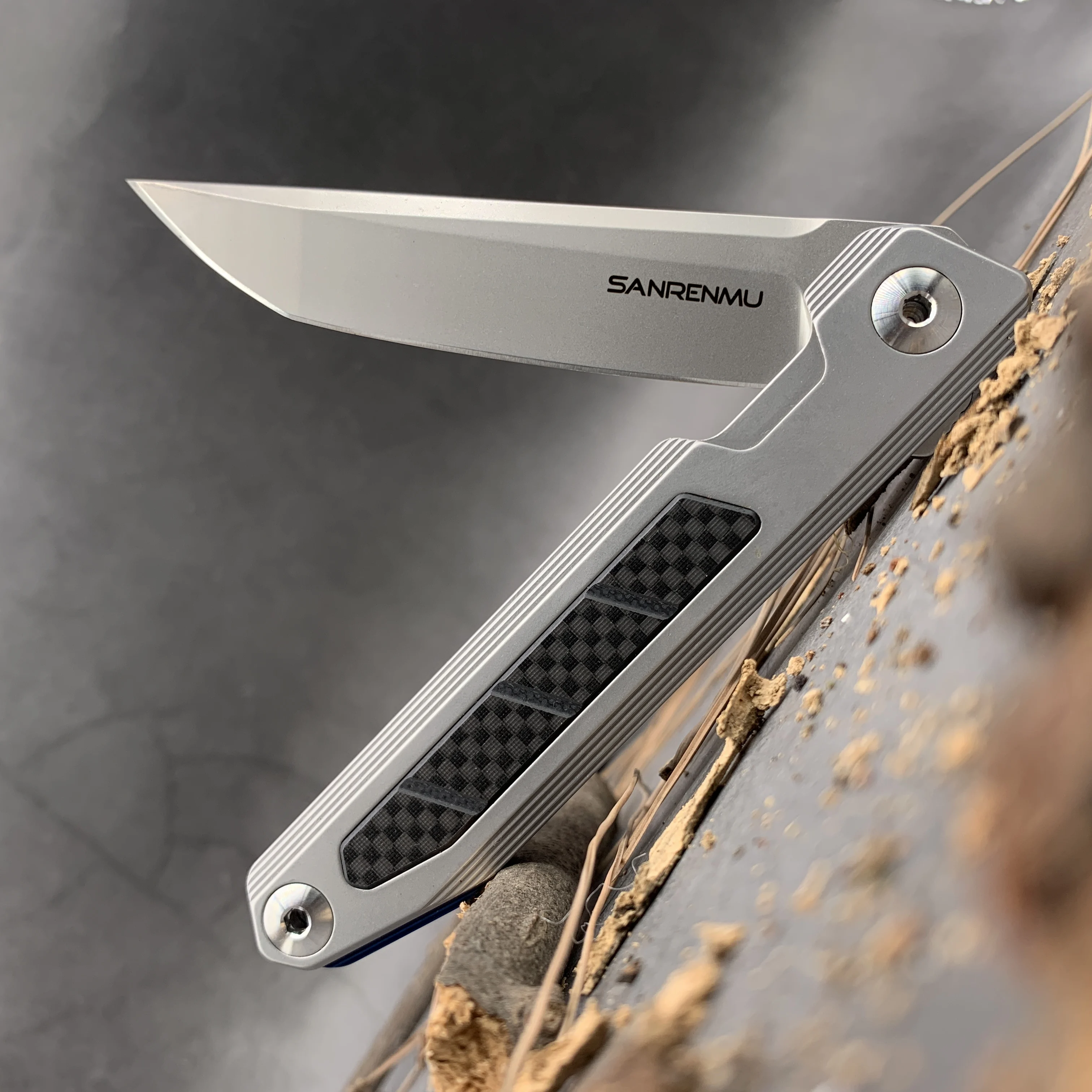 Карманный складной нож Sanrenmu SRM 1162 клинок из нержавеющей стали 14C28N С флиппером и