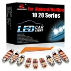 12-24 в стандартный внутренний комплект для Toyota Alphard Vellfire 10 20 серии (2003-2014), без ошибок, автомобильный купол, карта, подсветка багажника