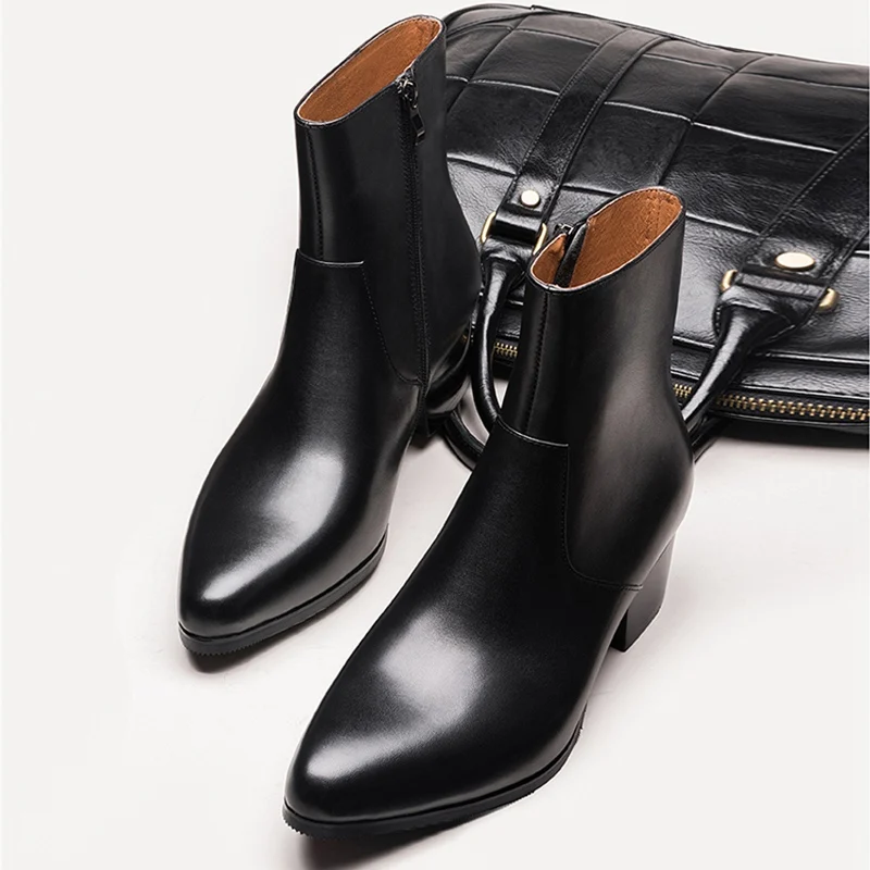 Мужские зимние ботильоны в итальянском стиле теплая обувь для верховой езды на