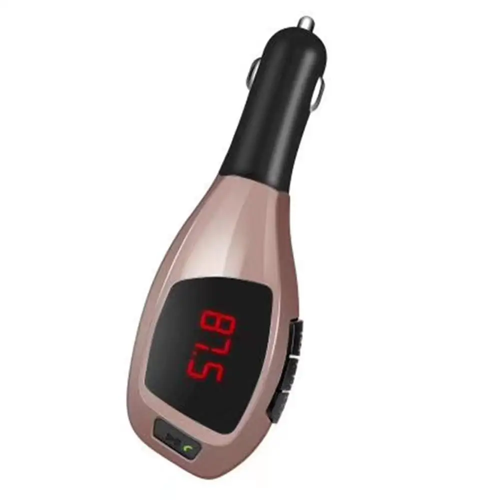 rose gold X5 автомобильный прикуриватель вызов fm-радио передатчик MP3 музыкальный плеер - Название цвета: rose gold